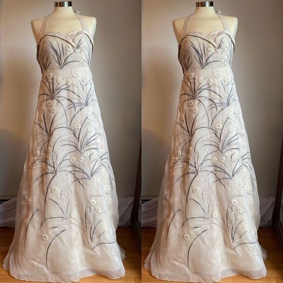 💯 New ANTHROPOLOGIE X BHLDN Trumpeted Pavot Gown - Picture 6 of 15
